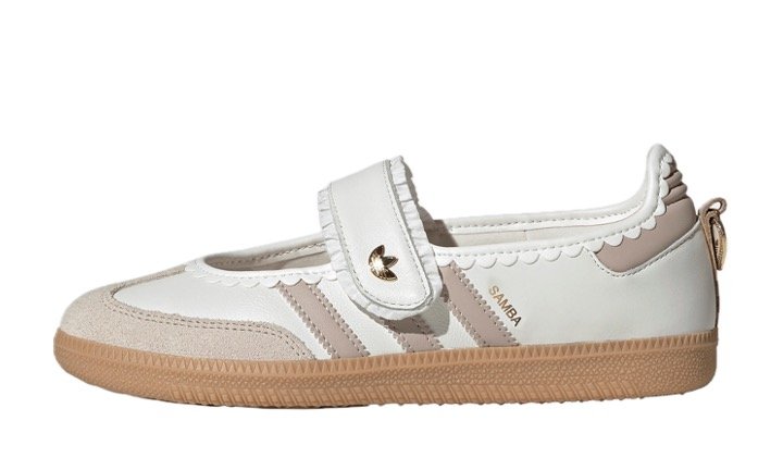 samba jane delicate white beige web