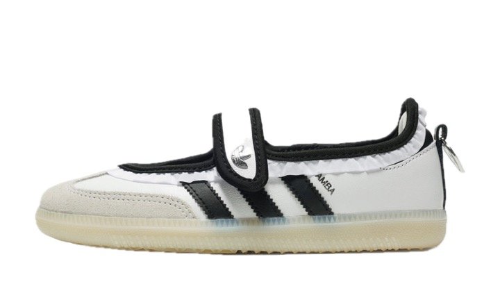 samba jane delicate white black web